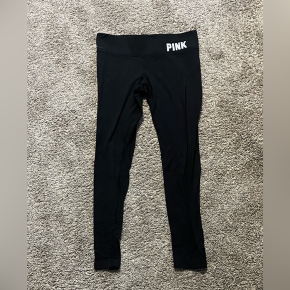 PINK Victoria's Secret Bundle of 3 Black Women’s Leggings Medium - Picture 5 of 13